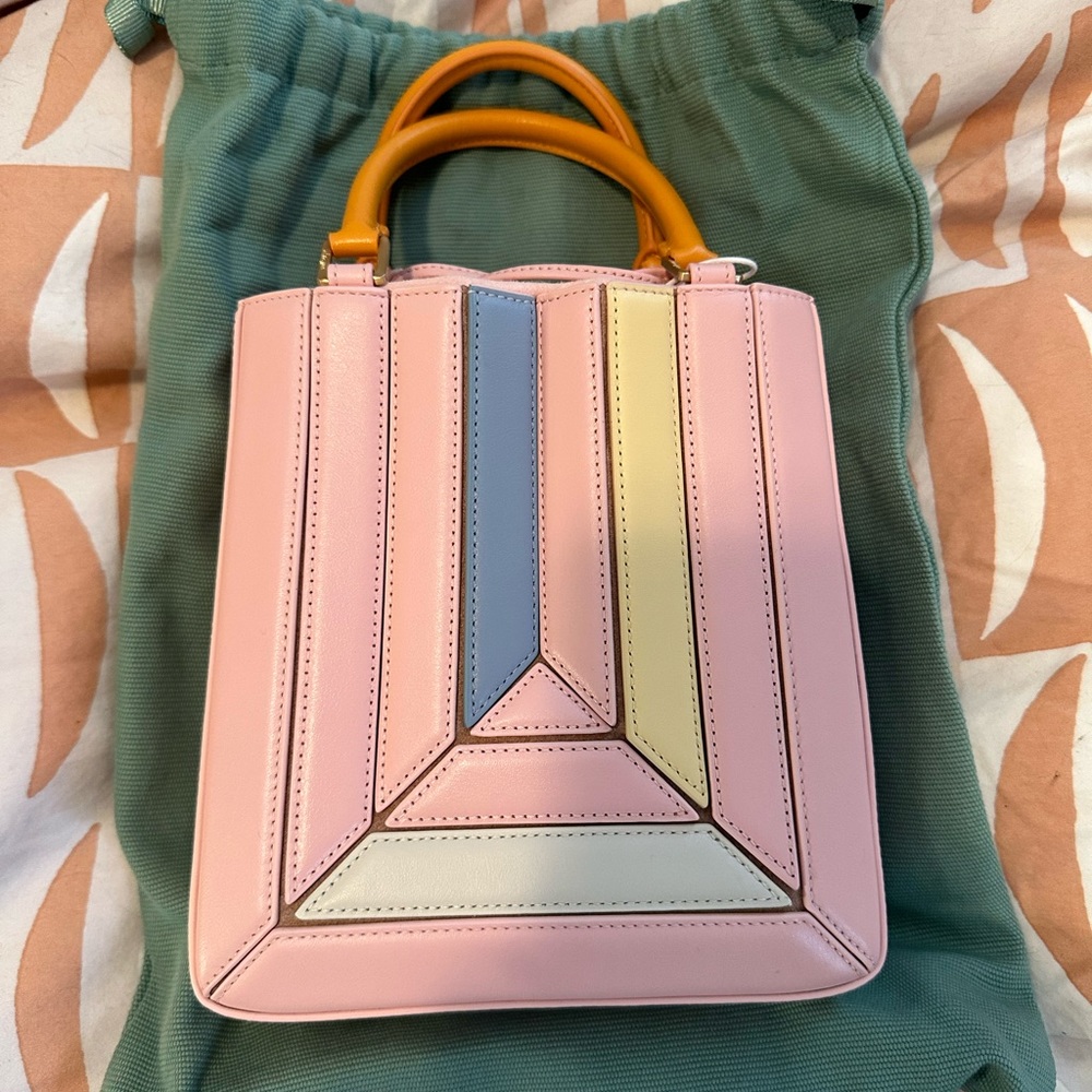Mlouye Women's Sera Tall Mini Tote Sprinkles Pink Cloud NWT